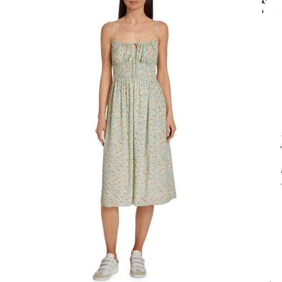 Rails Dresses & Skirts - RAILS Green Floral Midi Dress Octavia Ditsy Crepe Strappy Size Small